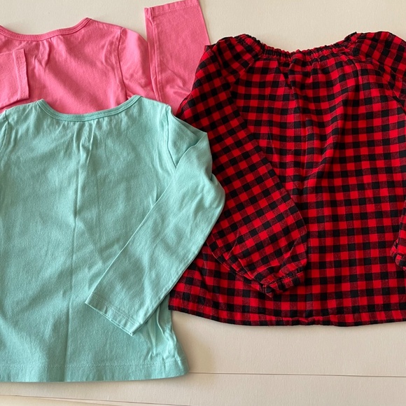 Lot of 3 Long Sleeve Shirts Tops Girls Size 4T Carters - Picture 6 of 9